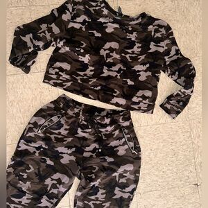 ANDERD Camo Two-Piece Lounge Set in Olive, Black, Tan